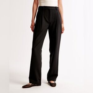 Abercrombie Black Quinn Tailored Straight Pant Trousers Size 30/10